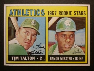 1967 Topps Baseball 603 Athletics Rookie Stars High Number Ex - Mt,