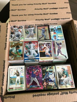 Large Flat Rate Box Of Baseball Cards,  4,  500 Cards Rookies/inserts/commons