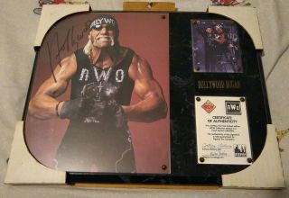Hollywood Hogan Autograph Auto Plaque Wcw Wwe Nwo Figures Toy Company Authentic