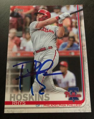 Rhys Hoskins - 2019 Topps Series 1 Signed Autograph Auto Card 279 (phillies)