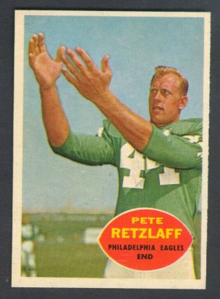 1960 Topps Football Pete Retzlaff 85 Eagles Nearmint -