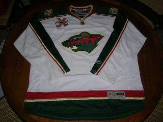 Minnesota Wild 10th Anniversary Reebok Hockey Jersey In White Size 3xl Xxxl