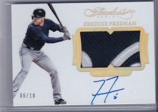 Freddie Freeman 17 Flawless Game Patch Jersey Auto Signed Atlanta Braves/10