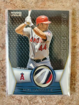 Mike Napoli 2009 Topps Unique Prime Time Patches Game Worn Patch 03/99 Angels