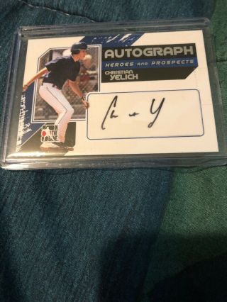 Christian Yelich Autographed Rookie Card/2011 Itg Heroes And Prospects