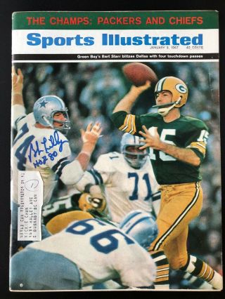 Bob Lilly Cowboys Signed Autographed 1967 Sports Illustrated W/ Bart Starr