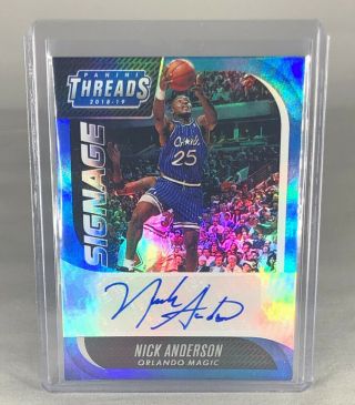 2018 - 19 Panini Threads Signage Autograph Nick Anderson Auto