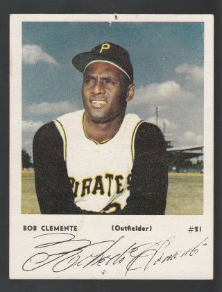 1969 Pittsburgh Pirates Team Issue Roberto Clemente Card Facsimile Autograph