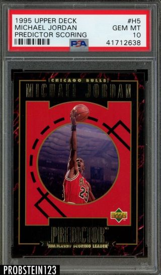 1995 - 96 Upper Deck Predictor Scoring Michael Jordan Bulls Hof Psa 10 Pop 1