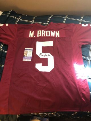 Marquise (hollywood) Brown Autographed Jersey Jsa Authenticated Ravens Oklahoma