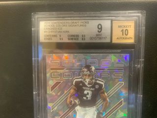 2018 CHRISTIAN KIRK CONTENDERS AUTO 17/23 CRACKED ICE BGS GRADED 9/10 SCHOOL CL 2