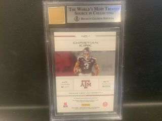 2018 CHRISTIAN KIRK CONTENDERS AUTO 17/23 CRACKED ICE BGS GRADED 9/10 SCHOOL CL 4