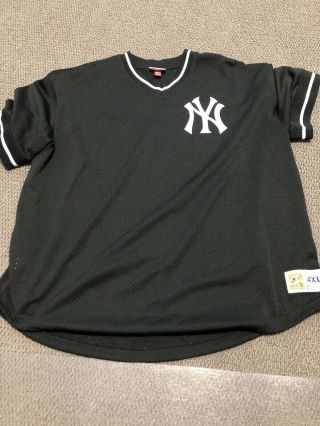 Mitchell & Ness Mlb York Yankees Black Mesh Jersey Size 60 4xl