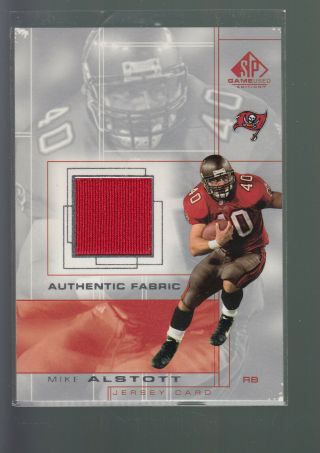 2001 Sp Game Edition Authentic Fabric Game Jersey Mike Alstott Bucs