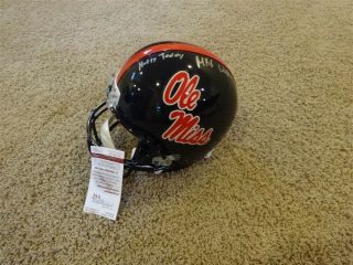 Mike Wallace Signed Auto Ole Miss Full Size Helmet Hotty Toddy Jsa Autographed