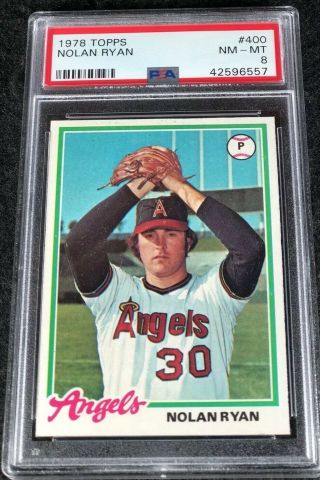 1978 Topps Nolan Ryan Los Angeles Angels 400 Baseball Card Graded Psa 8