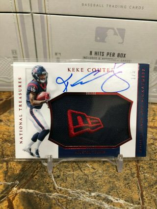 2018 National Treasures Keke Coutee 1/3 Hats Off Rookie Patch Autograph Rc Auto