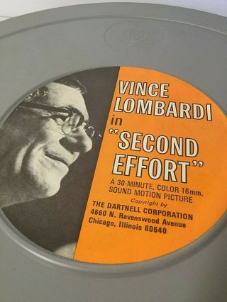 16mm Film Vince Lombardi in Second Effort (1968) Football,  Sales Posters Case 3