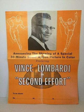 16mm Film Vince Lombardi in Second Effort (1968) Football,  Sales Posters Case 6