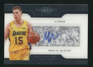 2018 - 19 Dominion Moritz Wagner Main Exhibit Rookie Auto/autograph /49 Lakers