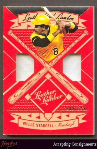 2019 Leather Lumber Willie Stargell Dual Game Jersey Relic 080/349 Hof