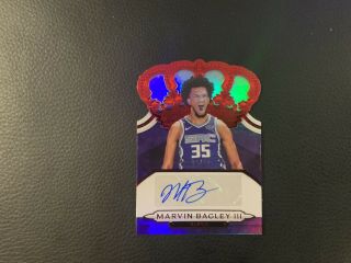 2018 - 19 Panini Crown Royale Marvin Bagley Iii Rookie Autograph Auto 36 Of 99