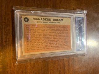 1962 Topps Mickey Mantle & Willie Mays MANAGERS DREAM 18 PSA 5 EX 2