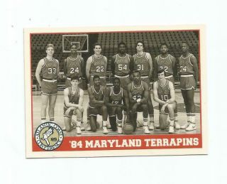 1984 Maryland Terrapins 92 - 93 31 Acc Tournament Champs Card (len Bias Only Card)