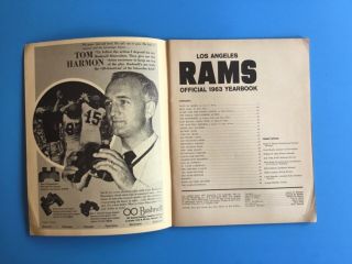 1963 Los Angeles Rams Official Yearbook 3