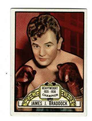 1951 Topps Ringside - 24 - Jim Braddock - Heavyweight Champion - Hof - Boxing