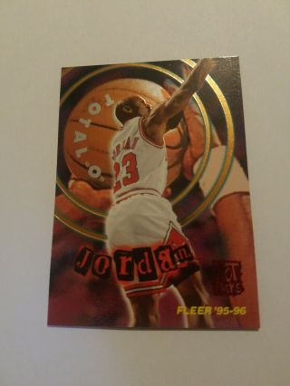 1995 - 96 Fleer Basketball Michael Jordan Hot Packs Total " O " Insert " Bulls "