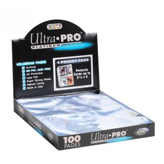 25 Ultra Pro Platinum 4 - Pocket Trading/gaming Card Album Pages/binder Sheets
