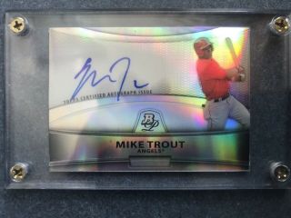2010 Bowman Platinum Refractor Mike Trout Angels Rc Rookie Card Auto