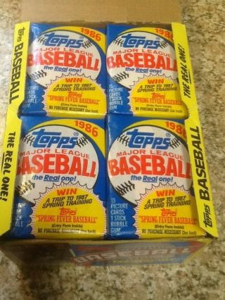 1986 Topps Baseball Wax Box And Packs (36)
