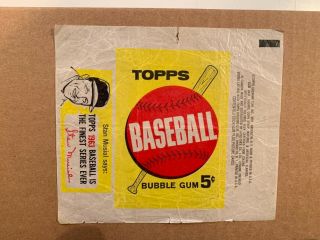 1963 Topps Baseball Wax Pack Wrapper 5 Cents