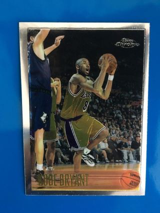1996 - 97 Kobe Bryant Topps Chrome Lakers Rookie Card Rc 138