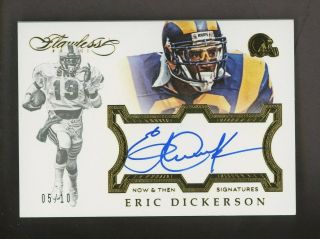 2016 Panini Flawless Now & Then Eric Dickerson Signed Auto 5/10 Rams