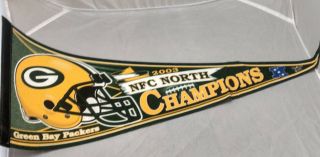Green Bay Packers Felt Pennant 2003 Nfc North Champions Nfl Football Vtg