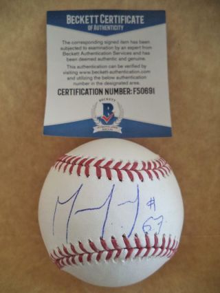 German Marquez Colorado Rockies Signed Autograph M.  L Baseball Beckett F50691
