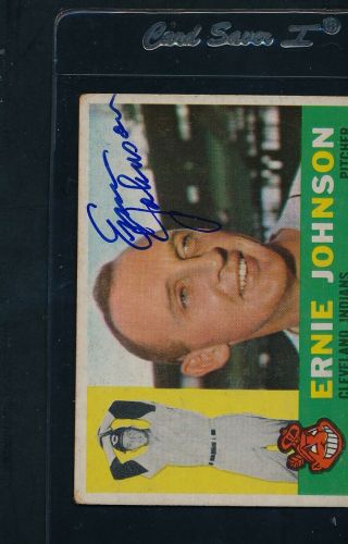 1960 Topps 228 Ernie Johnson Indians Signed Auto 46524