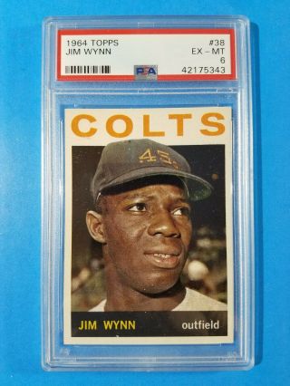 1964 Topps Baseball 38 Jim Wynn Houston Colt 45s Rookie Rc Psa 6 Under Graded