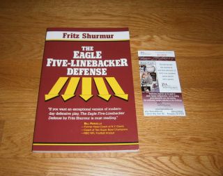 Packers Fritz Shurmur The Eagle Five - Linebacker Defense Signed Book Jsa Auto