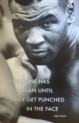 Mike Tyson Everyone Has A Plan Until They Get Punched In The Face 24 X 36 Poster