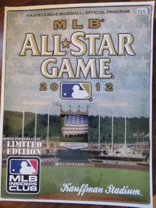 Mlb 2012 All Star Game Insiders Club Limited Edition Program