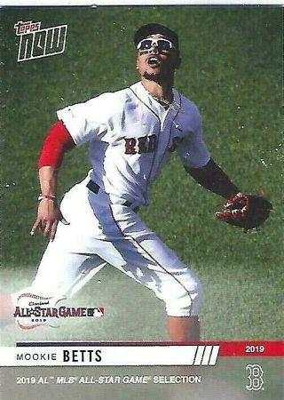 Mookie Betts 2019 Topps Now All - Star Game Baseball Card Al - 8 (boston Red Sox) [m]