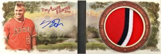 2019topps Allen & Ginter Mike Trout Autographed Relic Book Card 4/10