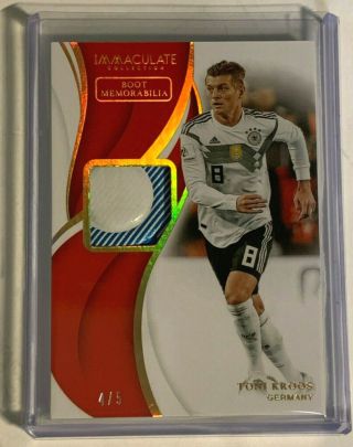 2018 - 19 Immaculate Soccer Boot Memorabilia Ssp 4/5 Match Worn Toni Kroos Germany