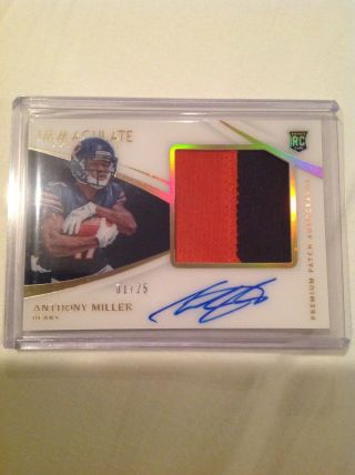 2018 Immaculate Anthony Miller Rookie Patch Auto 1/25