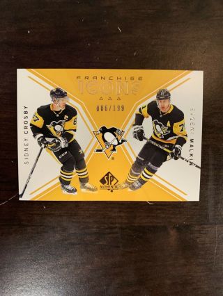 2018 - 19 Ud Sp Authentic Franchise Icons 125 Sidney Crosby/evgeni Malkin 86/199