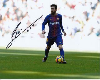 Lionel Messi Signed 8x10 Photo Sport,  Soccer (fc Barcelona) 2